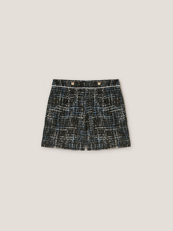 Shorts in tweed lurex
