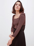 Lurex sweater with square neckline image number 0
