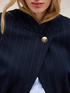 Pinstriped lurex jacket with asymmetric buttoning image number 3