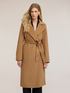 Double-breasted wool blend coat with belt image number 2