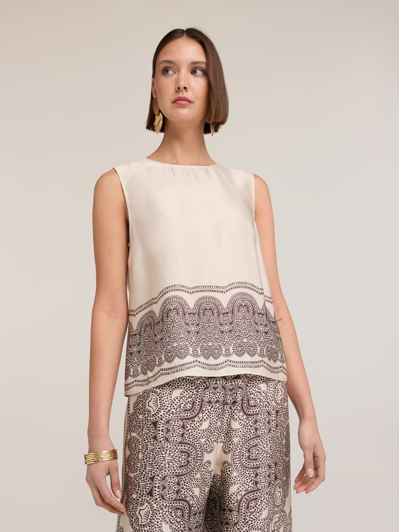 Top aus Satin mit Paisley-Muster image number 2