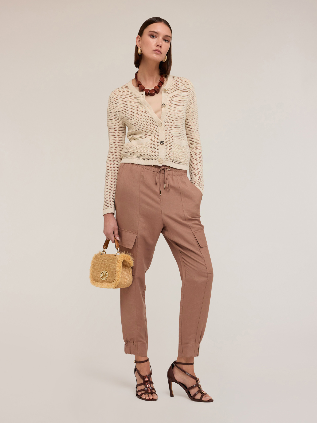 Cardigan mit Lochmuster image number 0