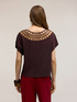 Jersey t-shirt with lace effect detailing image number 1