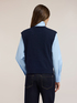 Cashmere blend vest with argyle pattern image number 1