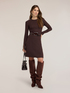Minikleid aus gerippter Strickware mit Plisseerock image number 0