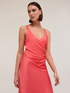 Kleid mit &Uuml;berkreuzung aus Stretch-Satin image number 2
