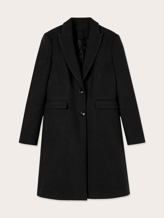 Long single-breasted coat