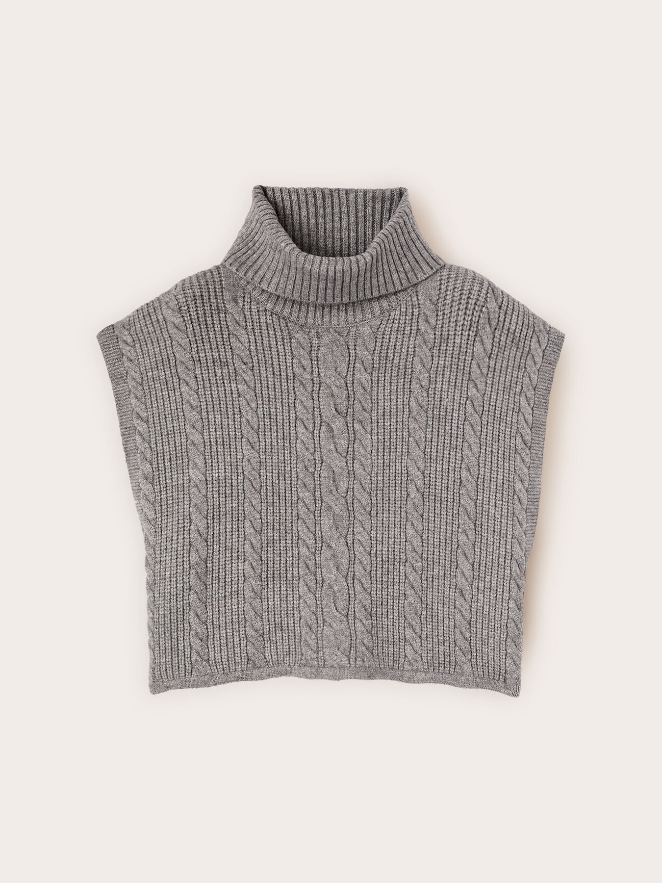 Schultertuch aus Strick mit Zopfmuster image number 1