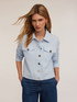 Denim-style tweed jacket image number 2
