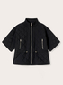 Quilted hooded cape with drawstring image number 4