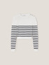 Streifenpullover mit Knopf-Detail image number 3