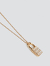 Long necklace with padlock pendant image number 1