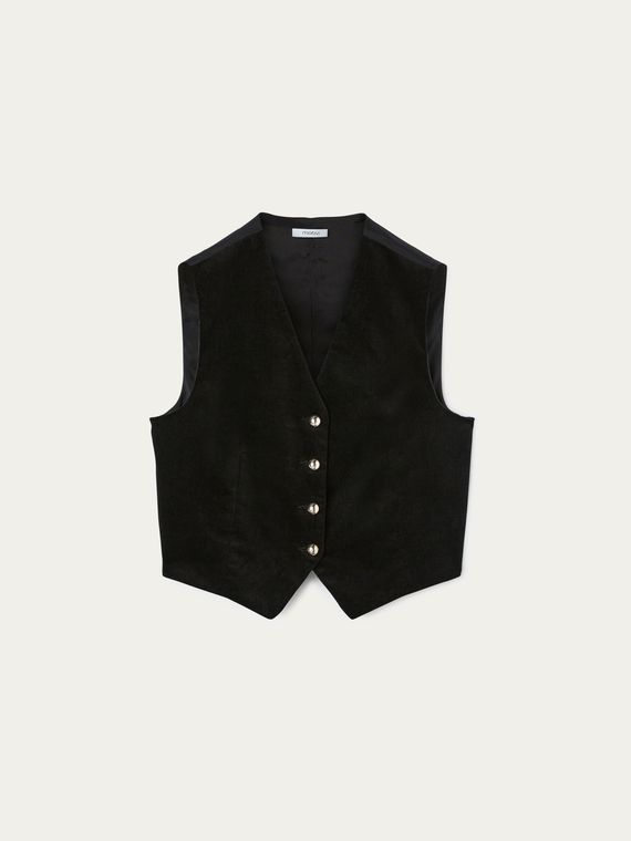 Gilet in velluto mille righe