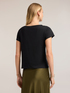 T-shirt con scollo a barchetta ricamato image number 1