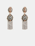 Boucles d'oreilles pendantes avec pierreries image number 1
