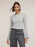 Sweater with bell sleeves and rhinestones image number 2