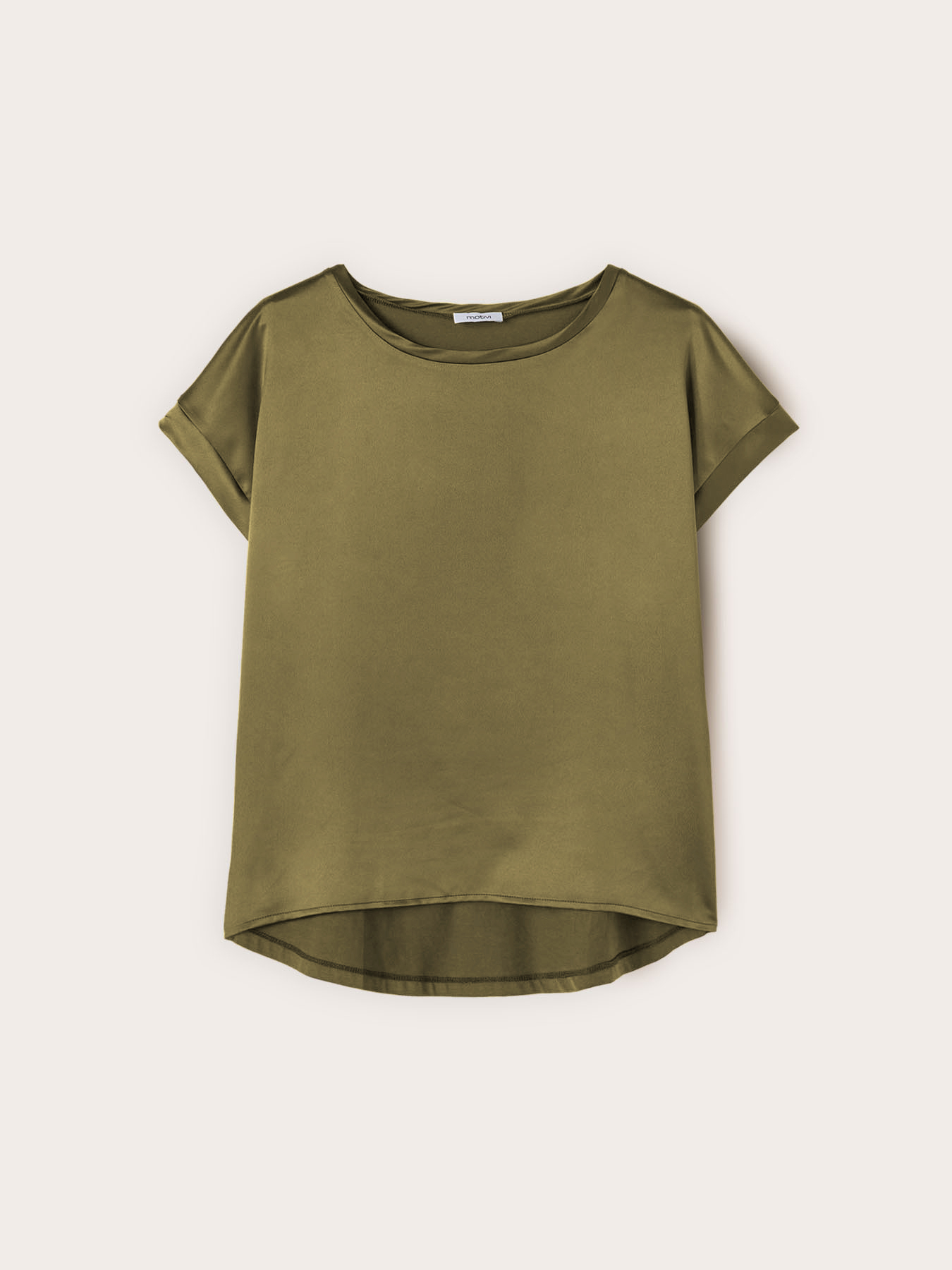 Two-tone cotton blend T-shirt image number 3