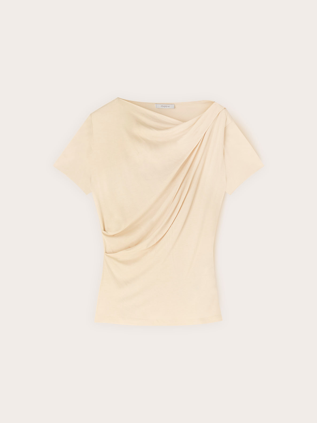 T-Shirt aus Jersey mit Drapierung image number 4