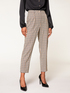 Checked micro-patterned regular trousers image number 2
