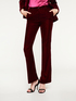 Pantalones flare de terciopelo liso image number 2