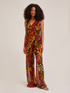 Langer Overall aus Chiffon mit Jungle-Muster image number 0