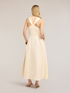 Square neck dress in linen blend image number 1