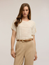 Flamed knit sweater in viscose blend yarn image number 2