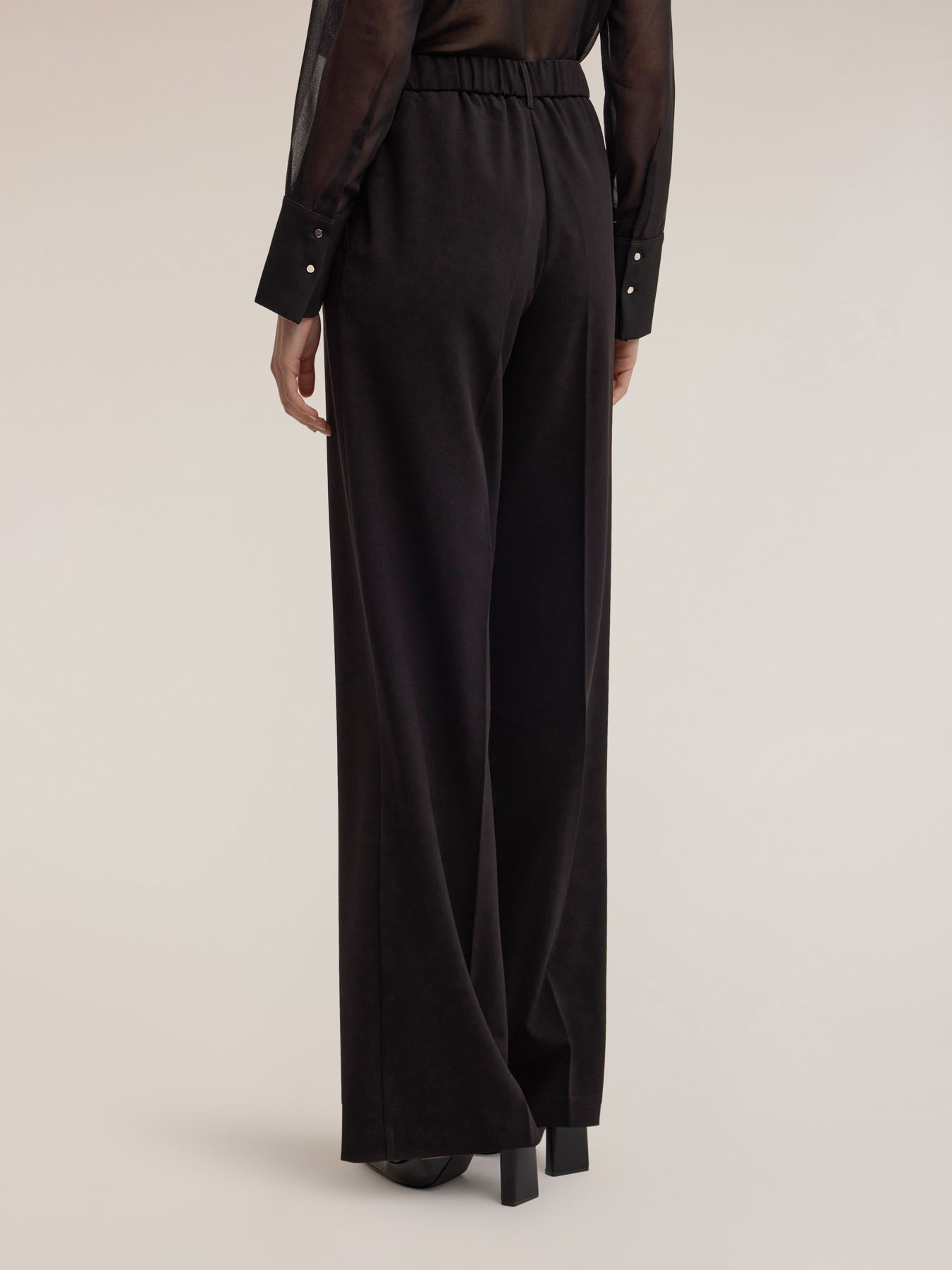 Pantalon palazzo en polyester viscose image number 1