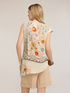 Asymmetric satin top with print image number 1