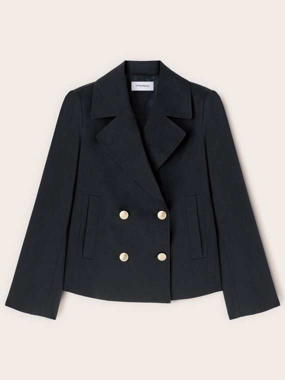 Trench court double boutonnage en taffetas