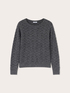 F&auml;chermuster-Strickpullover mit Lurex image number 4