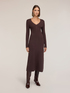 Ribbed knit flare dress image number 3