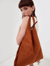 Suede-effect faux leather tote bag image number 3