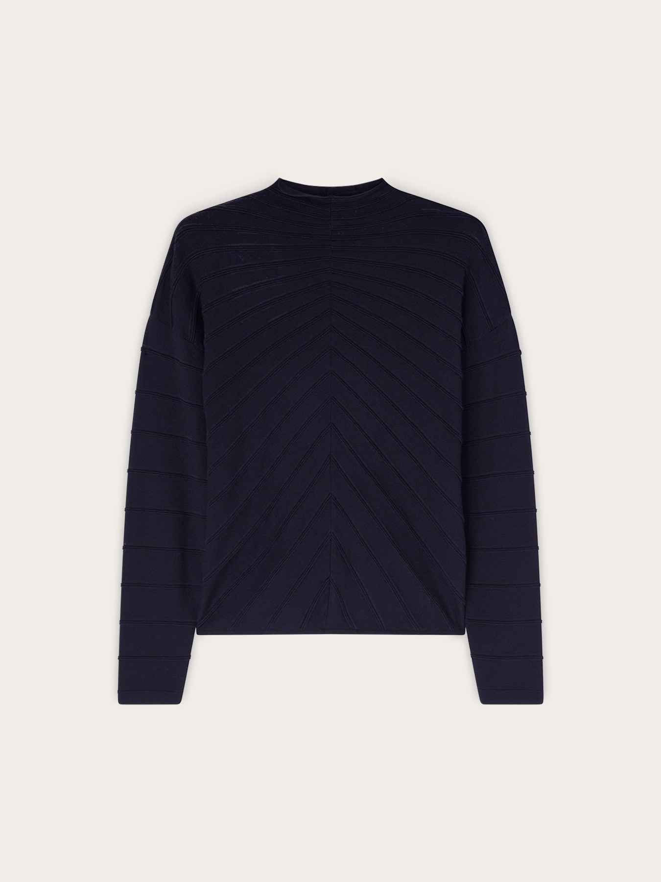 Strickpullover mit Stehkragen aus Viskose mit Chevron-Muster image number 4