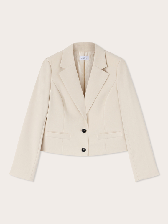 Kurzer Blazer mit Revers