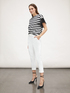 Striped T-shirt with tulle sleeves image number 2