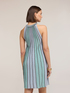Rochie scurtă din tricotaj pliseu lurex image number 1
