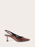 Escarpin slingback lamin&eacute; avec d&eacute;coupes image number 1