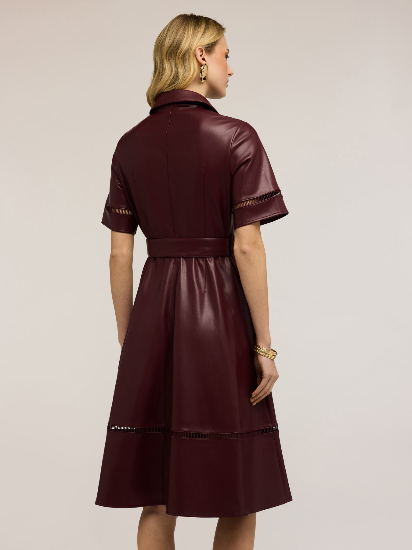 Shirtdress with openwork details image number 1