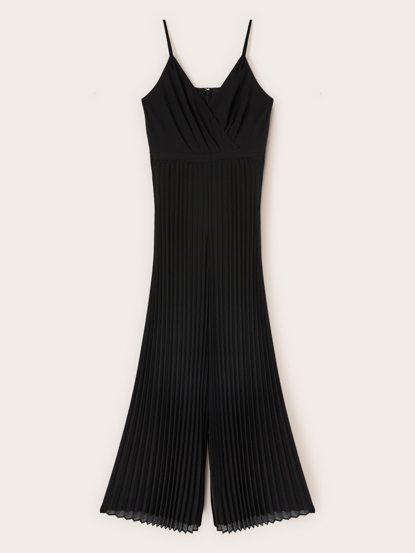 Langer Plissee-Jumpsuit aus Georgette image number 4