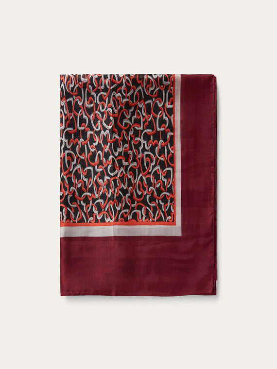 Double Love patterned scarf