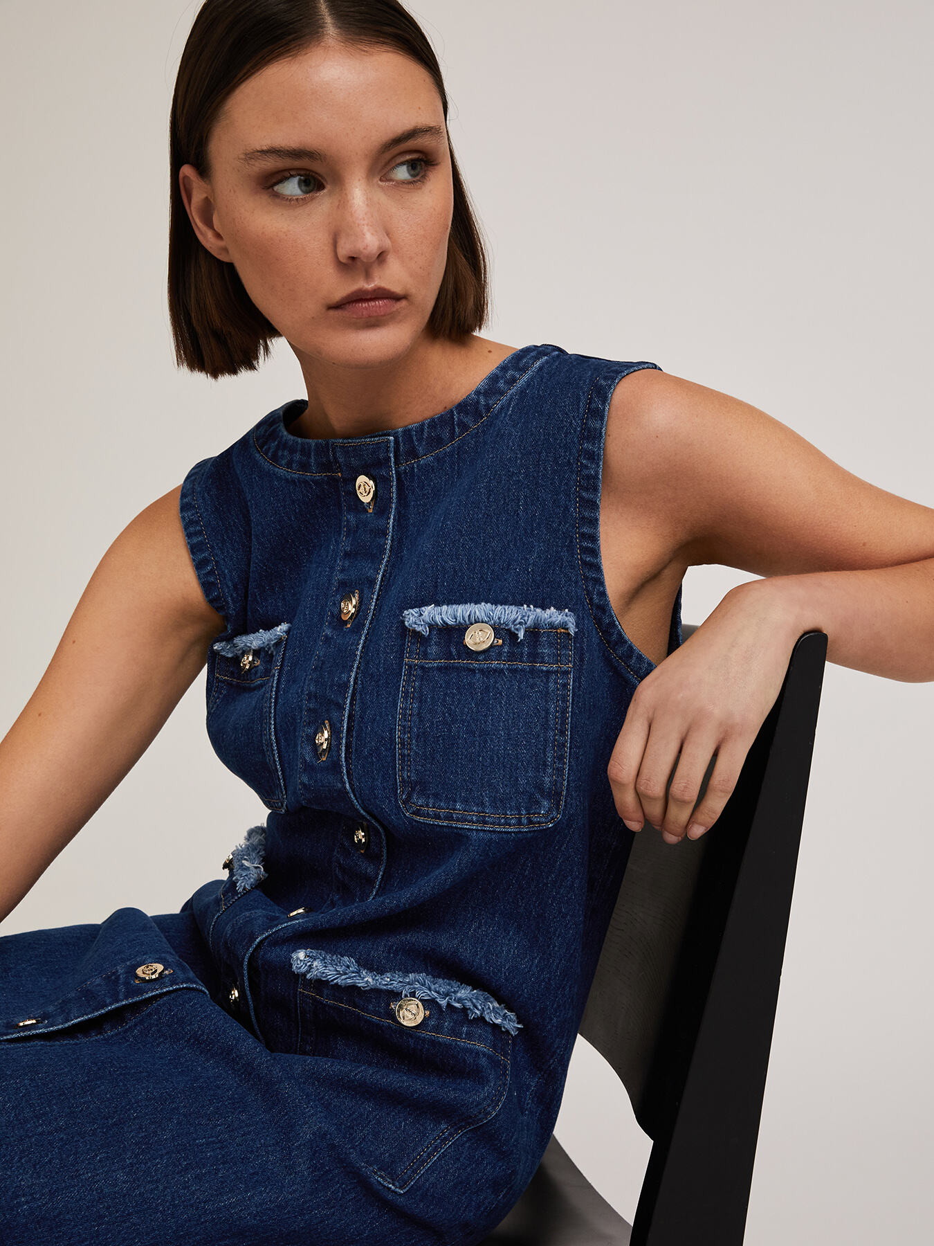 Hemdblusenkleid aus Denim image number 0