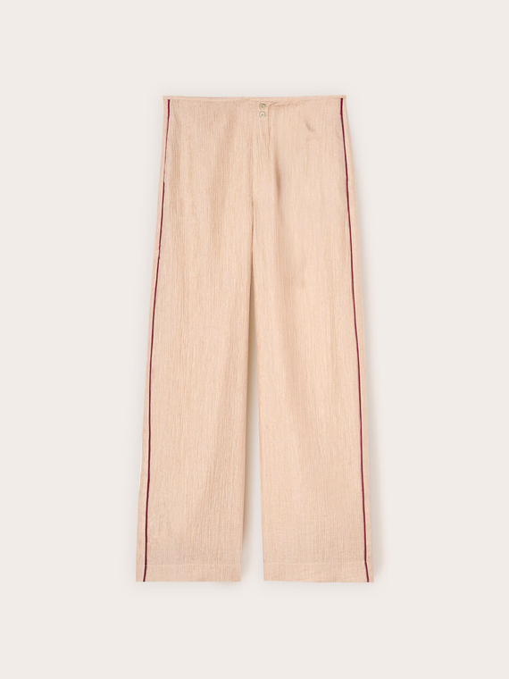 Palazzo pants with contrast trim