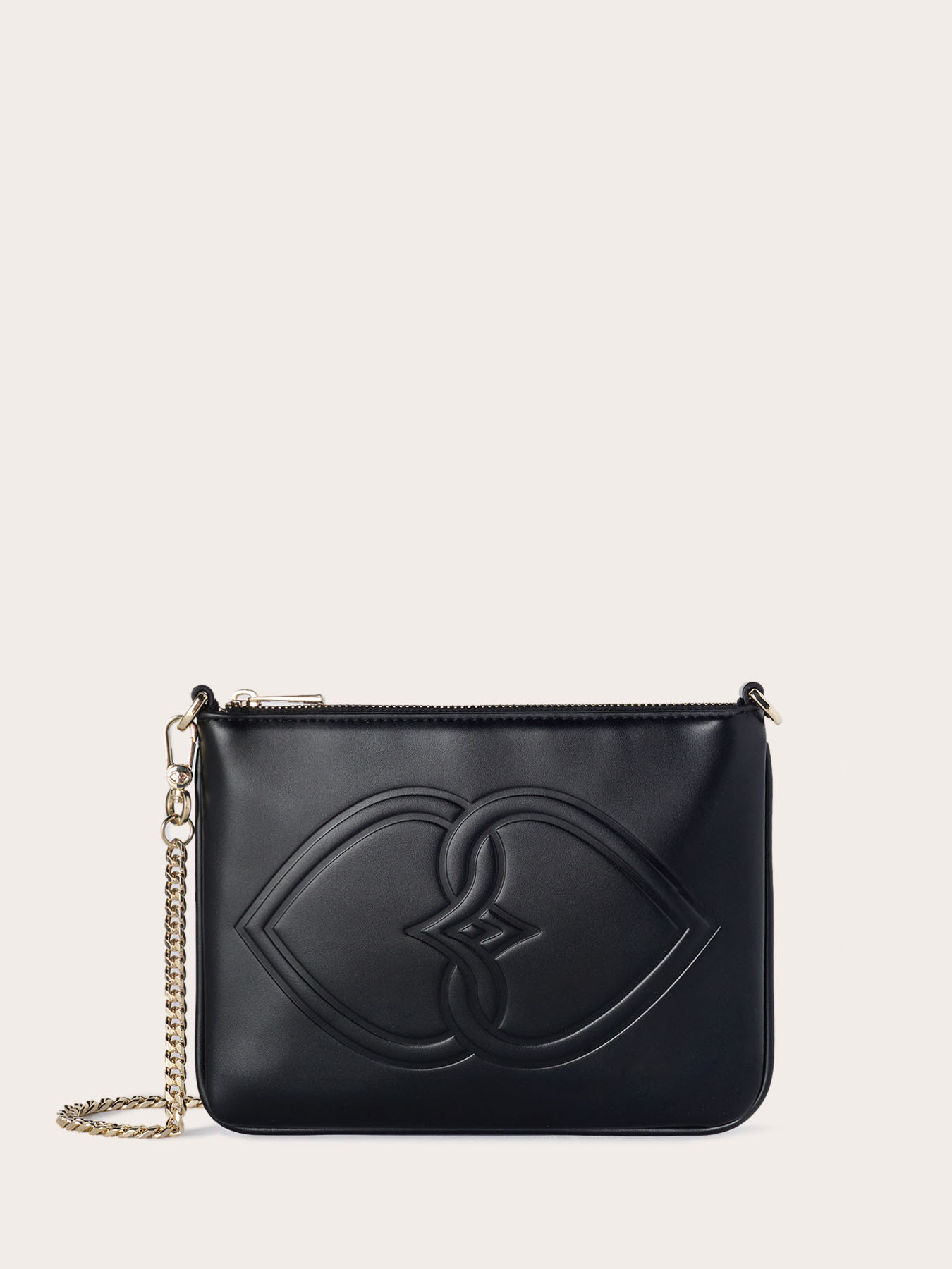 Flat coated fabric clutch image number 0