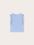 Mixed linen T-shirt with lace inserts image number 3