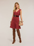 Flare dress with V-neck image number 0