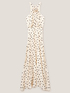 Langes elegantes Kleid aus gepunktetem Satin image number 4