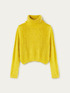 Mohair blend openwork turtleneck sweater image number 3
