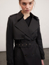 Double-breasted medium length trench coat image number 3