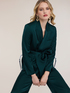 Fluid satin jacket with belt image number 3